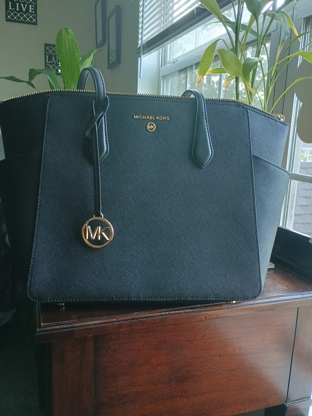 Michael Kors Black Saffiano Leather Tote Bag